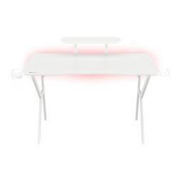 Mesa gaming genesis holm 320 rgb blanca carbono
