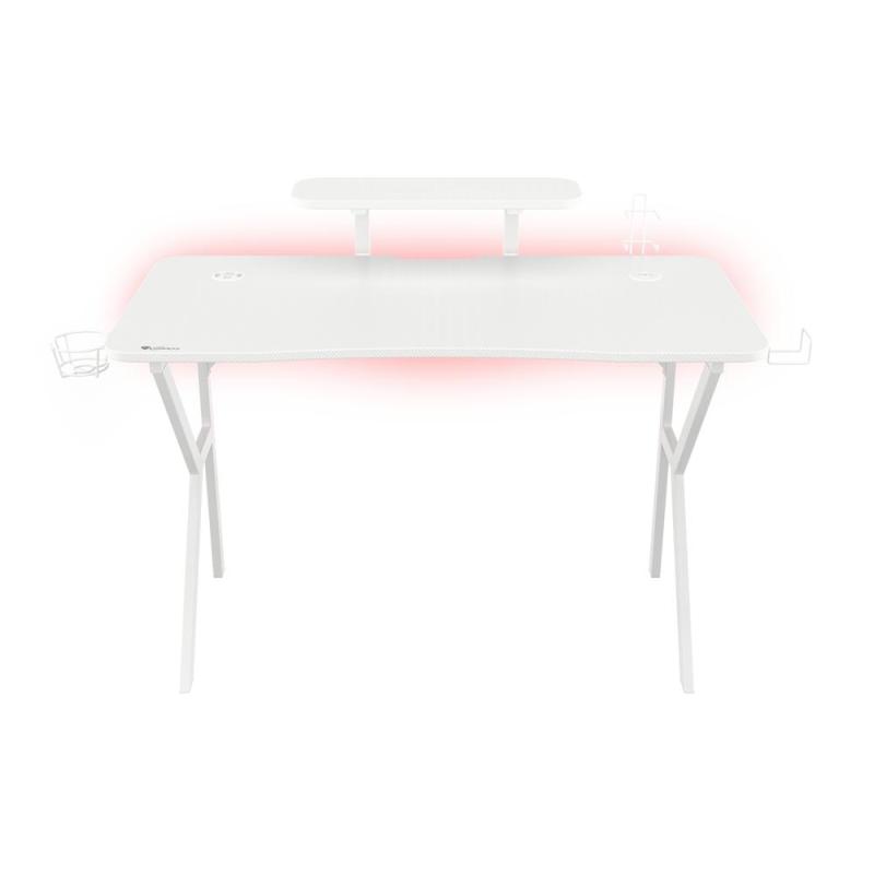 Mesa gaming genesis holm 320 rgb blanca carbono