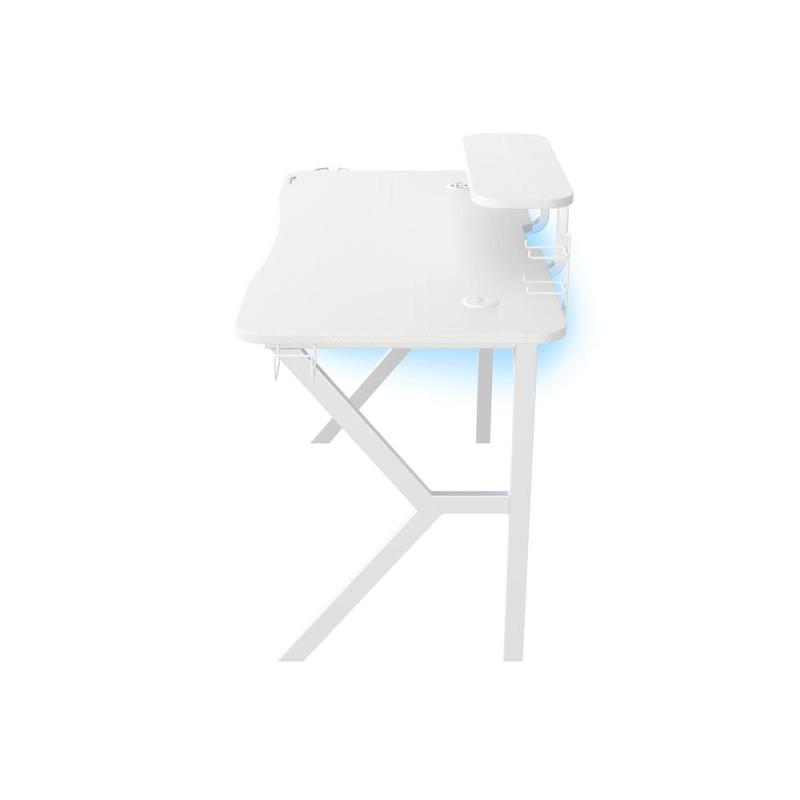 Mesa gaming genesis holm 320 rgb blanca carbono