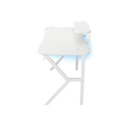 Mesa gaming genesis holm 320 rgb blanca carbono