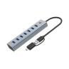Hub usb 3.0 conceptronic hubbies21gp 7 puertos usb - c a 7xusb - a con alimentador