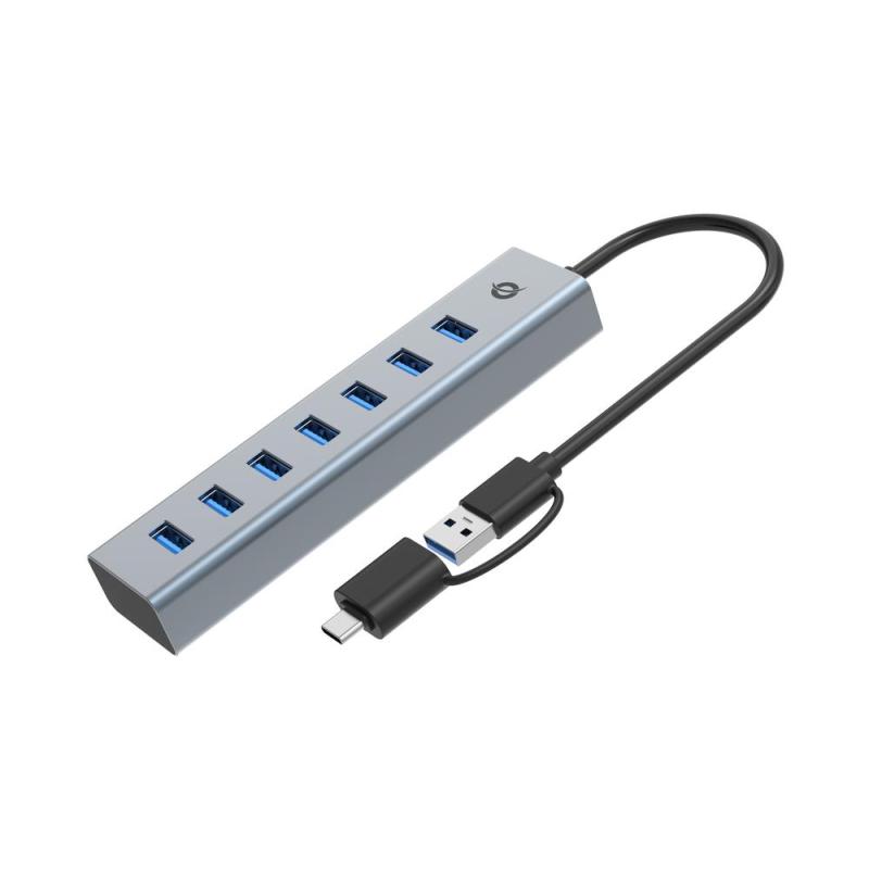 Hub usb 3.0 conceptronic hubbies21gp 7 puertos usb - c a 7xusb - a con alimentador
