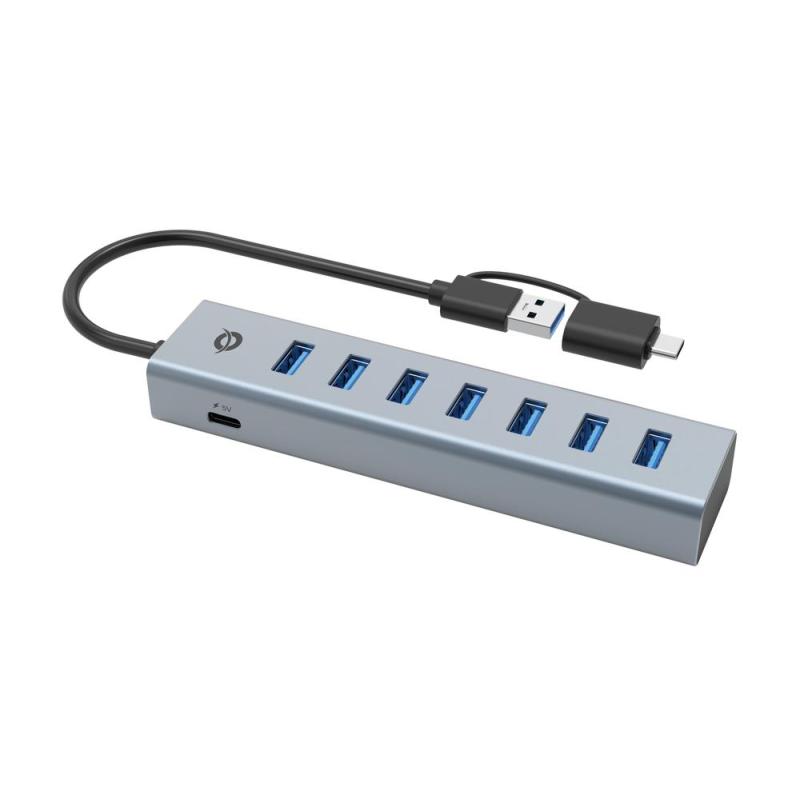 Hub usb 3.0 conceptronic hubbies21gp 7 puertos usb - c a 7xusb - a con alimentador