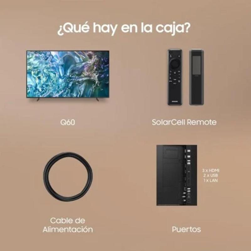 Tv samsung 43 pulgadas qled 4k - tq43q60d - smart tv