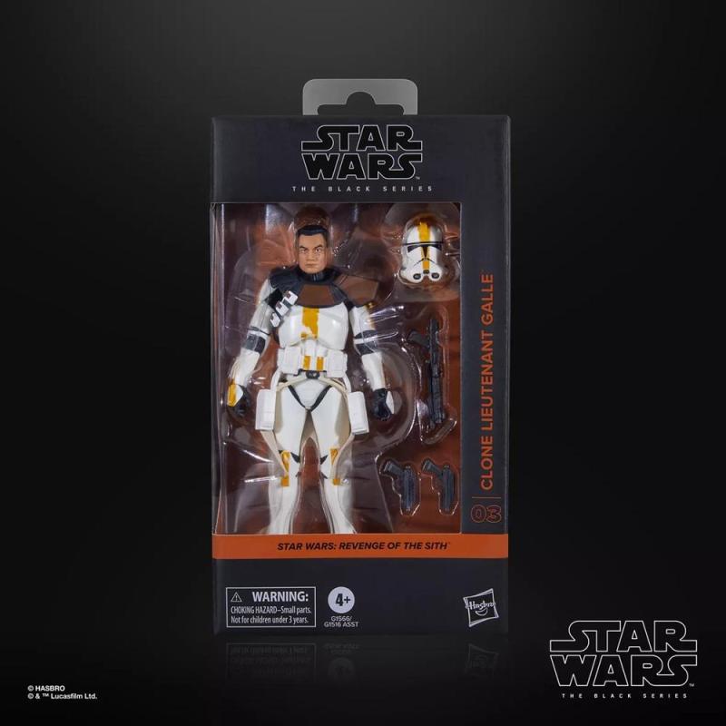 Figura hasbro star wars black series clone lieutenant galle 15cm
