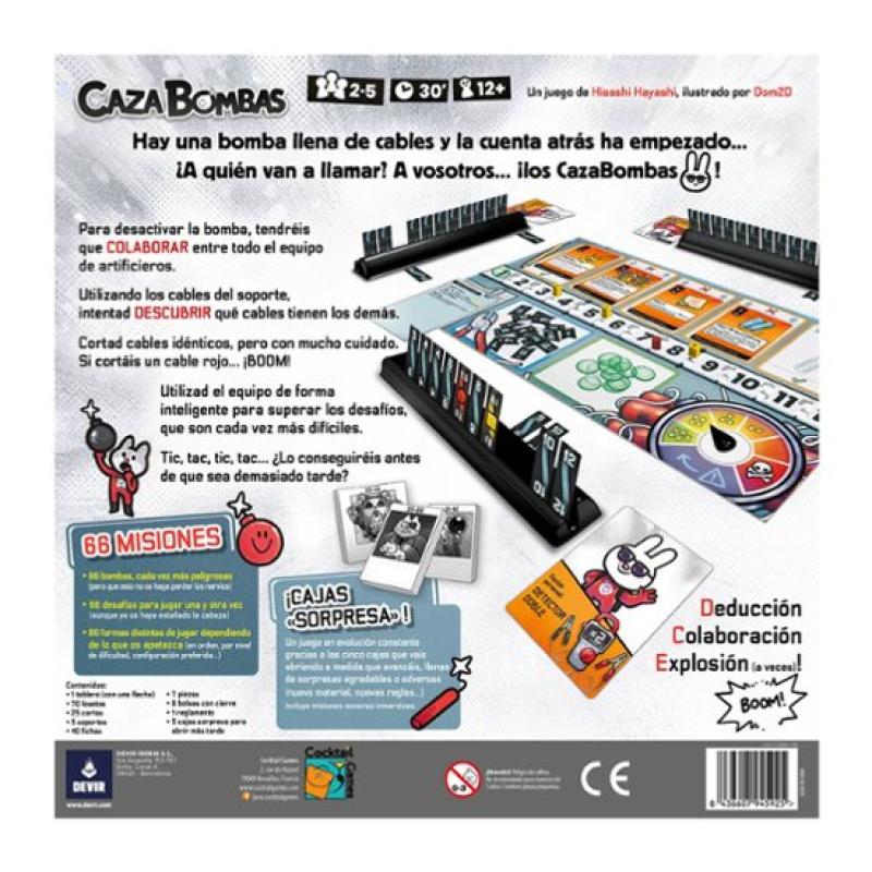 Juego de mesa caza bombas