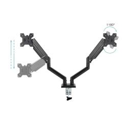 Soporte mesa tooq hasta 34 pulgadas vesa 100 x 100 max 10kg brazo doble