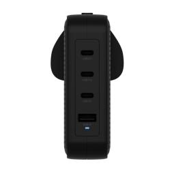 Cargador de pared ingles hyper 3 x usb tipo c 1 x usb tipo a negro