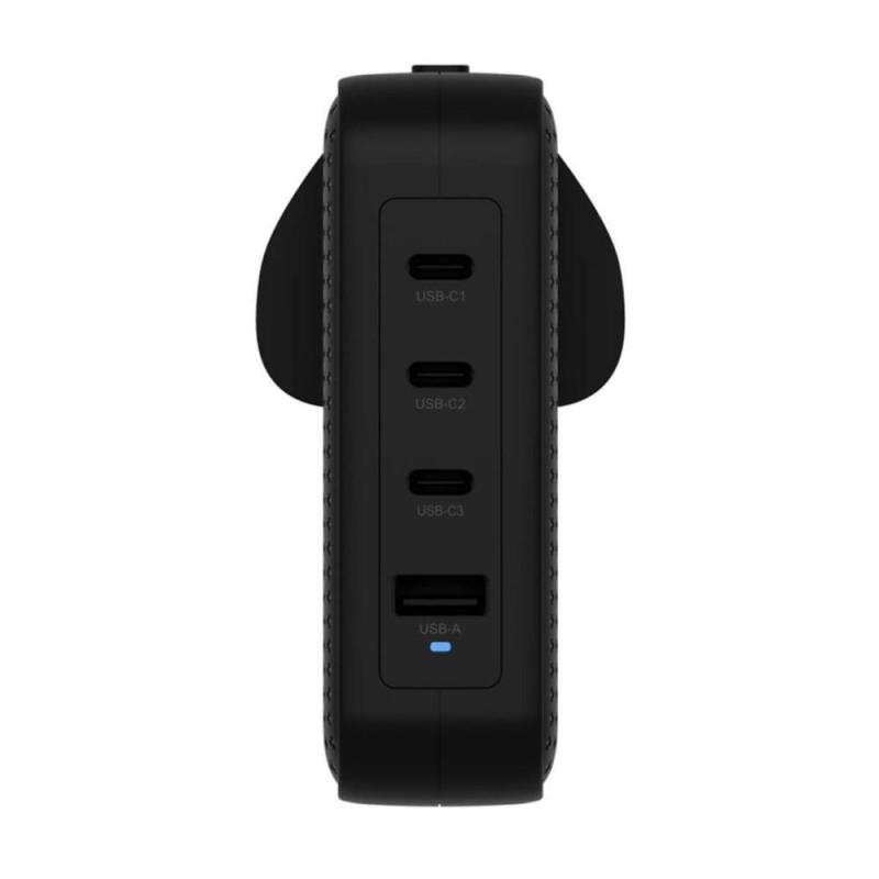 Cargador de pared ingles hyper 3 x usb tipo c 1 x usb tipo a negro