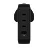 Cargador de pared ingles hyper 3 x usb tipo c 1 x usb tipo a negro