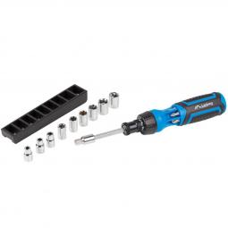 Destornillador lanberg de carraca con barra extension 9 adaptadores y 6 puntas - Imagen 1