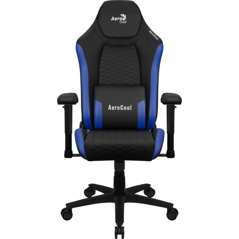 Silla gaming aerocool crown negra - azul