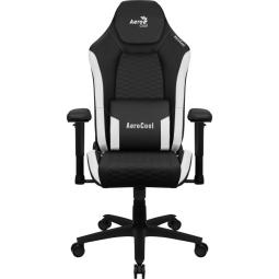 Silla gaming aerocool crown negra - blanco
