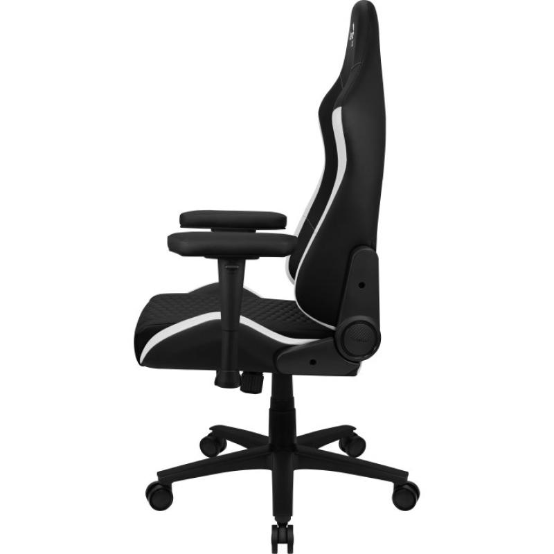 Silla gaming aerocool crown negra - blanco