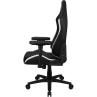 Silla gaming aerocool crown negra - blanco