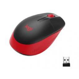Mouse raton logitech m190 full size optico wireless inalambrico rojo - Imagen 1