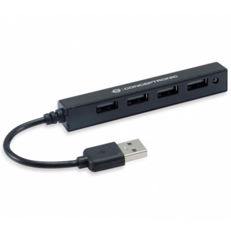 Hub usb 2.0 conceptronic hubbies05b 4 puertos - Imagen 1