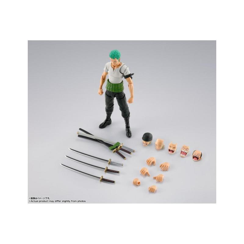 Roronoa zoro - romance dawn - fig. 15 cm one piece sh figuarts re - run