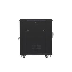 Armario rack lanberg 19 pulgadas 15u - 600x800 flat pack negro puerta malla