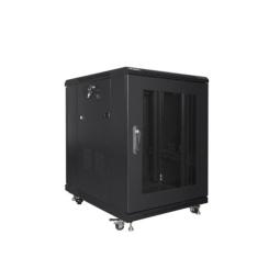 Armario rack lanberg 19 pulgadas 15u - 600x800 flat pack negro puerta malla