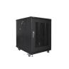 Armario rack lanberg 19 pulgadas 15u - 600x800 flat pack negro puerta malla
