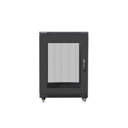 Armario rack lanberg 19 pulgadas 15u - 600x800 flat pack negro puerta malla