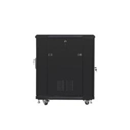 Armario rack lanberg 19 pulgadas 15u - 600x800 flat pack negro puerta malla