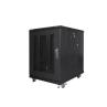 Armario rack lanberg 19 pulgadas 15u - 600x800 flat pack negro puerta malla