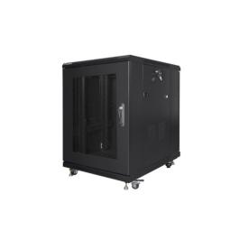 Armario rack lanberg 19 pulgadas 15u - 600x800 flat pack negro puerta malla
