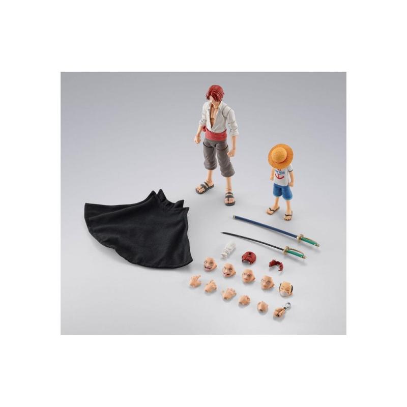 Shanks & monkey d. luffy childhood ver. fig. 16 -5 - 10 cm one piece sh figuarts collectors