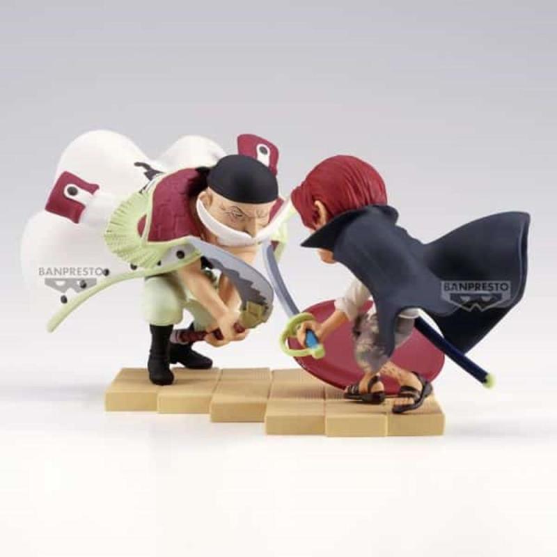 Figura banpresto one piece world collectable figure log stories edward newgate vs shanks 13cm