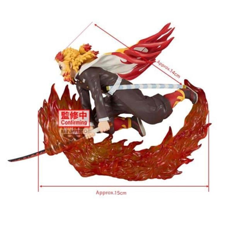 Figura banpresto demon slayer kimetsu no yaiba vibration stars plus kyojuro rengoku 14cm