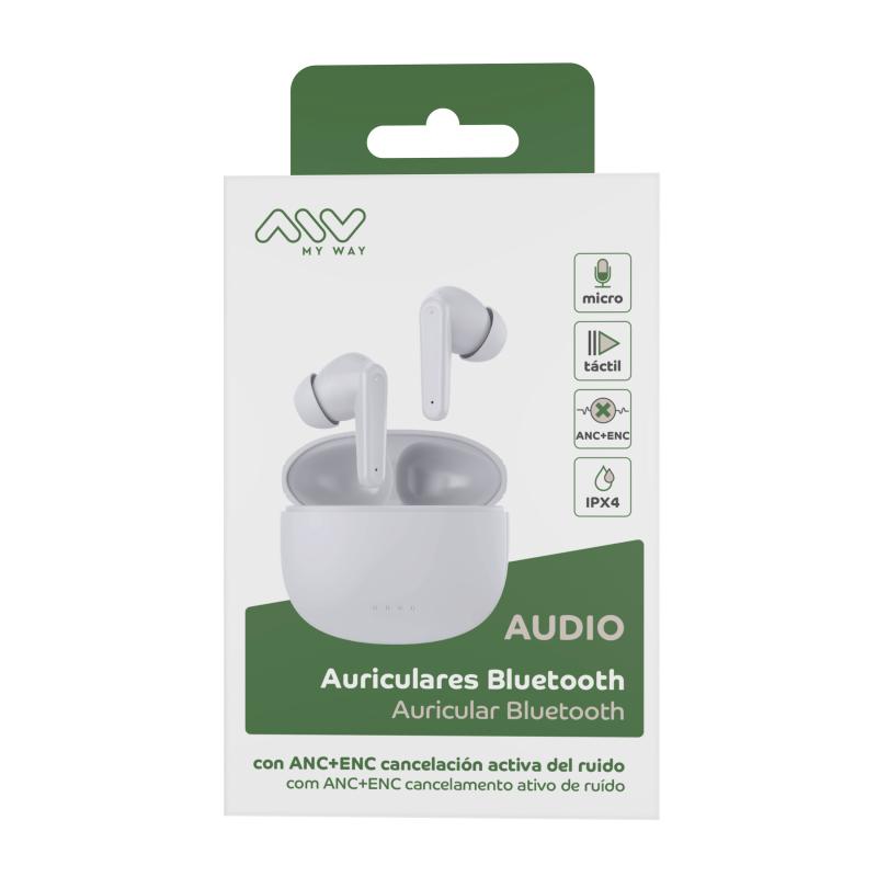 Auriculares myway mwhph0028 inalambrico blanco