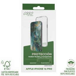 Carcasa myway para apple iphone 16 pro transparente