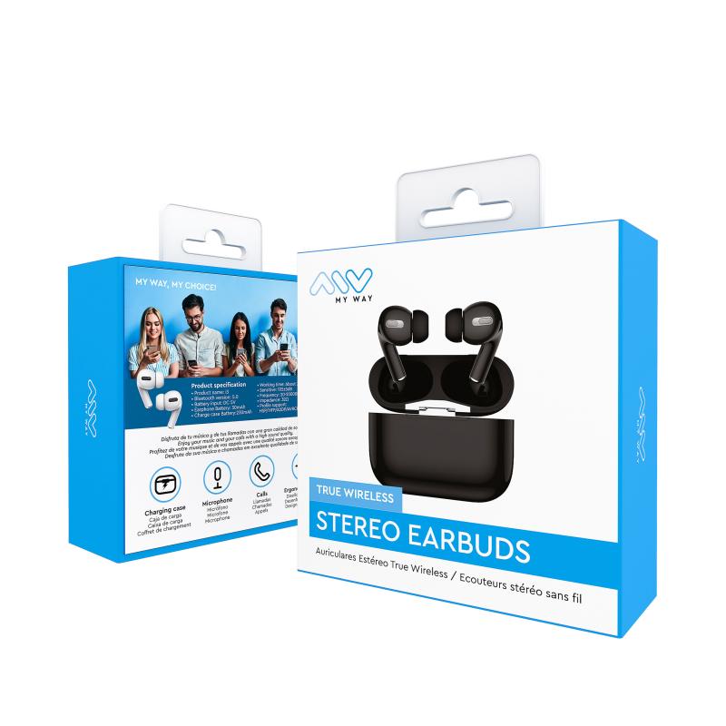 Auriculares myway mwhph0029 inalambrico negro