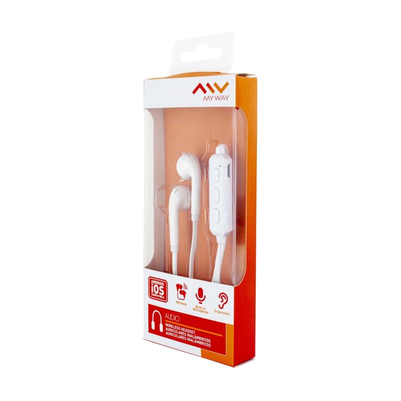 Auriculares myway mwhph0023 inalambrico blanco