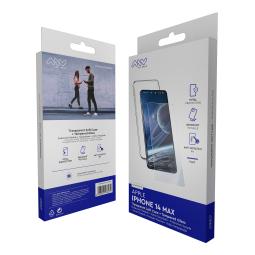Carcasa myway para apple iphone 14 plus transparente + protector pantalla cristal templado