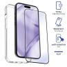 Carcasa myway para apple iphone 15 pro max transparente + protector pantalla cristal templado