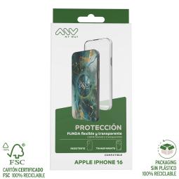 Carcasa myway para apple iphone 16 transparente