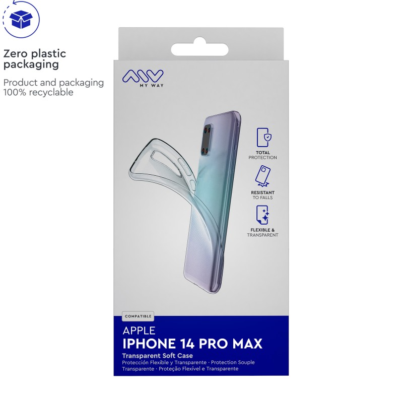 Carcasa myway para apple iphone 14 pro max transparente