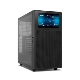 Caja ordenador gaming nox hummer bios atx lcd 8 pulgadas cristal templado negra