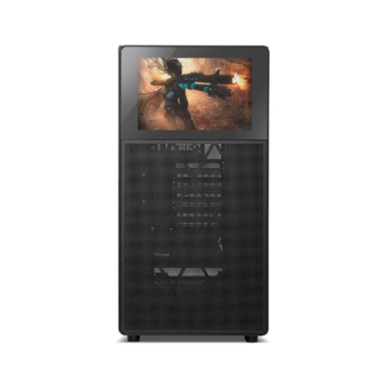 Caja ordenador gaming nox hummer bios atx lcd 8 pulgadas cristal templado negra