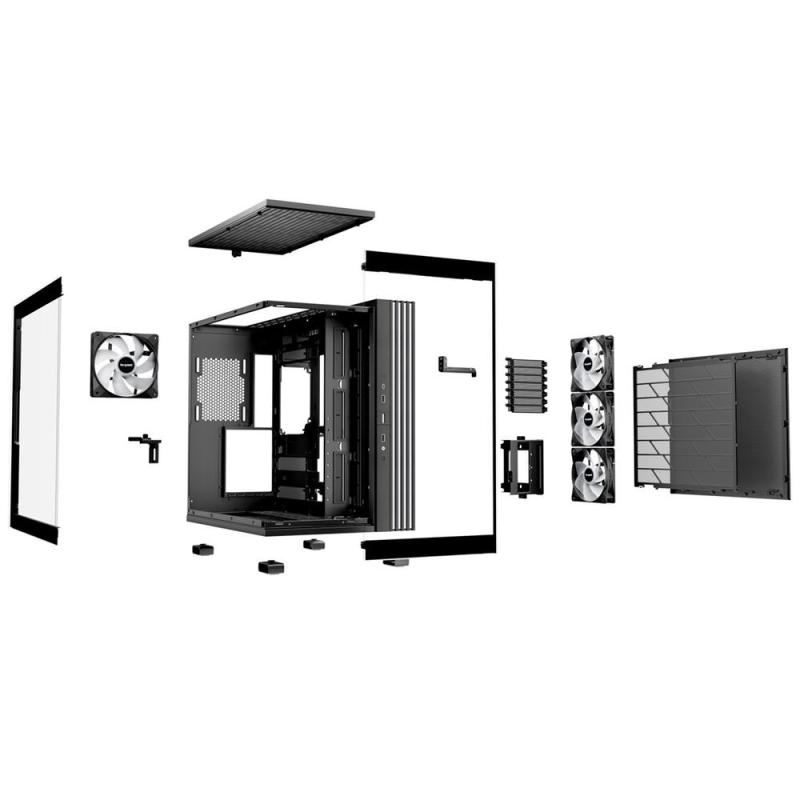 Caja ordenador gaming be quiet! light base 600 lx atx argb vidrio negra