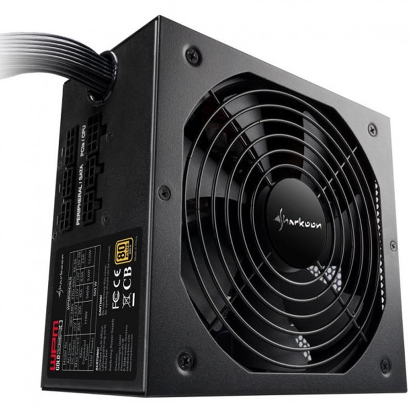 Fuente alimentacion sharkoon wpm gold zero 750w 80+ atx negro - Imagen 1