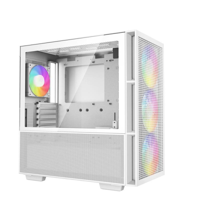 Caja ordenador gaming deepcool ch560 rgb e - atx cristal templado blanca