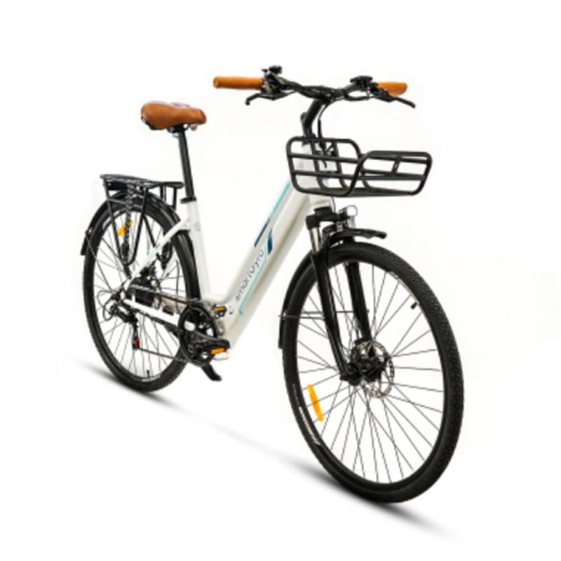 Bicicleta electrica smartgyro sunset blanca 250w 1000mah 50km auto