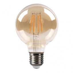 Bombilla filamento globo 12x8d 8w 750lm e27 ambar 2700k