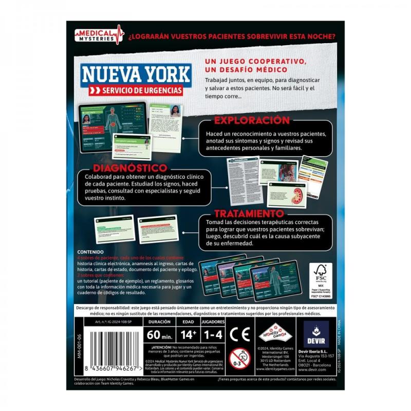 Juego de mesa medical mysteries new york