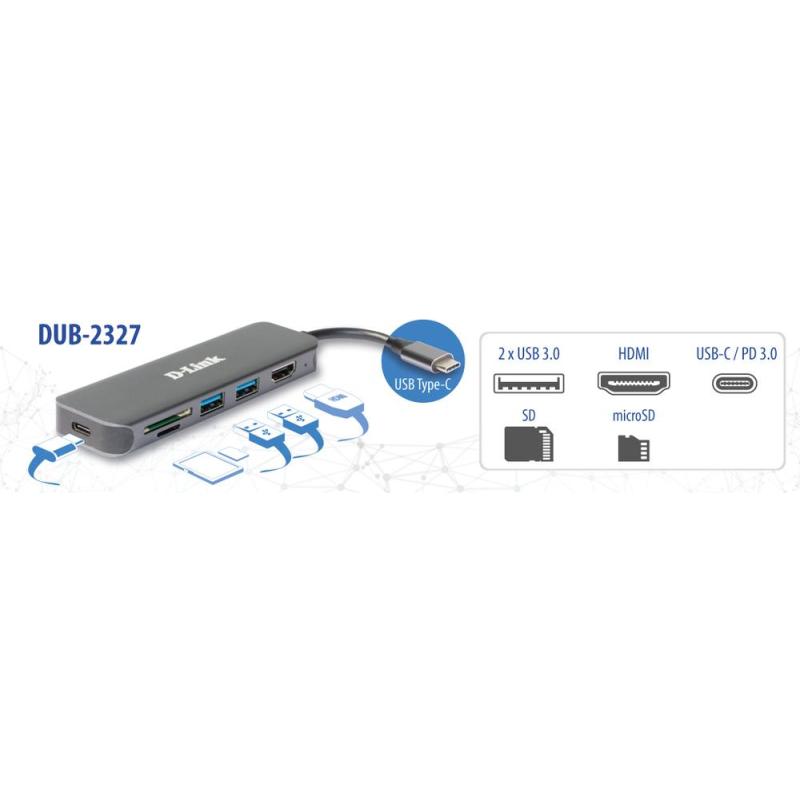 Docking d - link usb tipo c 6 en 1