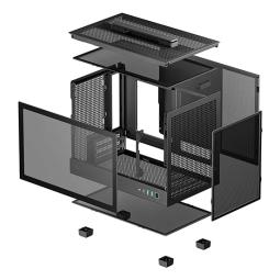 Caja ordenador gaming deepcool ch160 mitx cristal templado negro